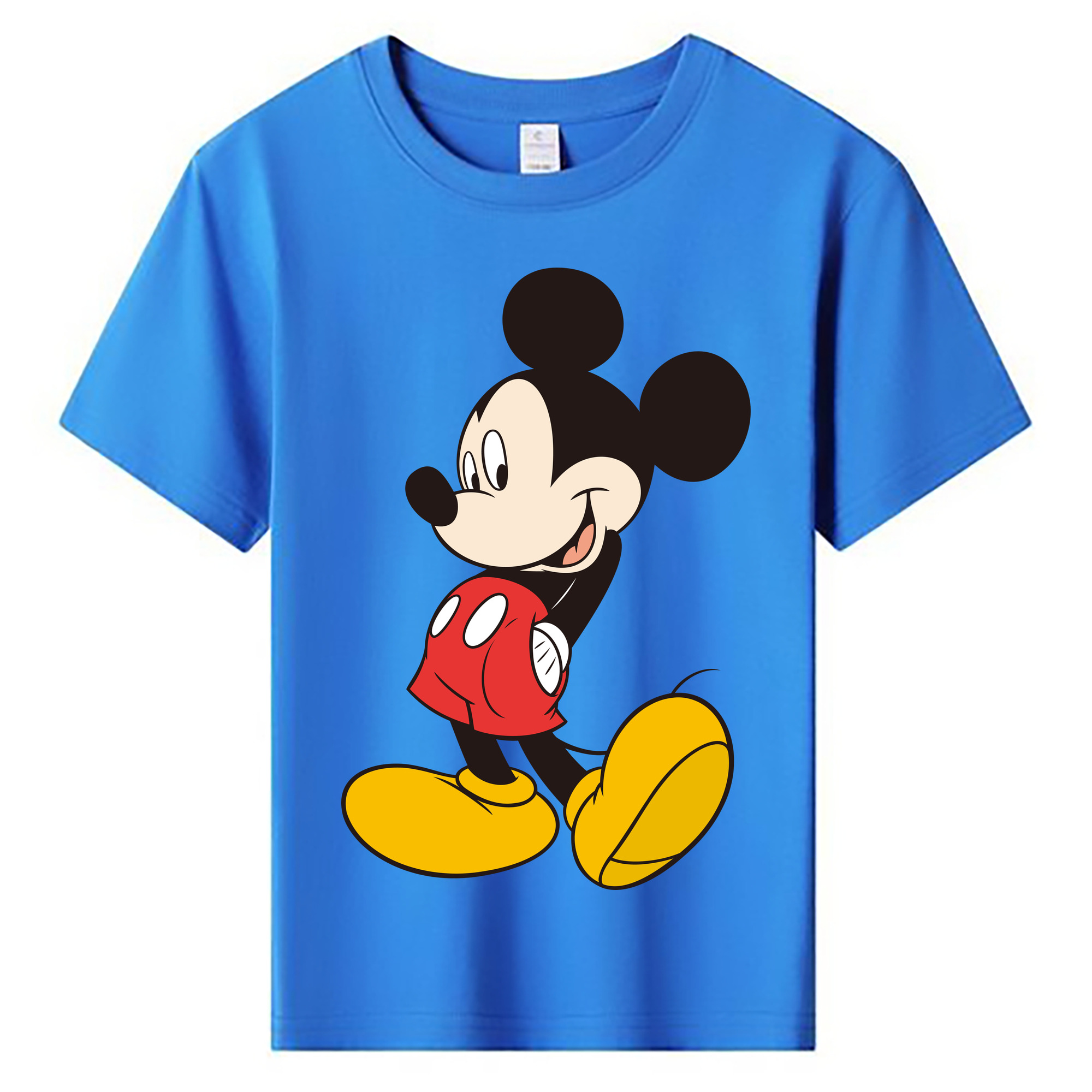 ミッキーマウス Mickey Mouse 綿100％キッズTシャツ（フロントプリント）